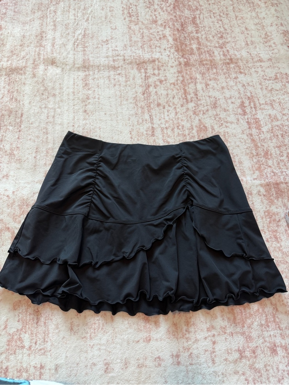Athleta Sunkiss Ruffle Swim Skirt Cover Up - Black